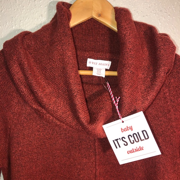 Yet Again N.W.T. Cowl Turtlenecks For Women Maroom Color,Medium Size Super Soft - Picture 6 of 8